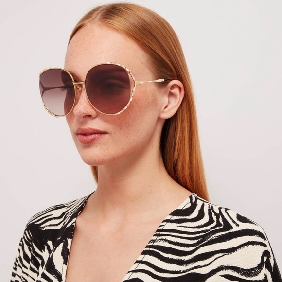 Gucci Accessories - NWT Gucci Gold Gg0595s - 004 Oversized Sunglasses